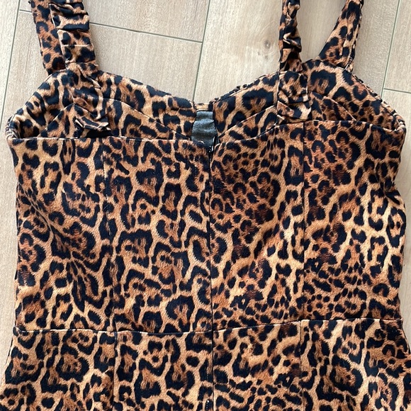 Zara Bodycon Cheetah Leopard Animal Print Mini Dress Sz S - Picture 7 of 7